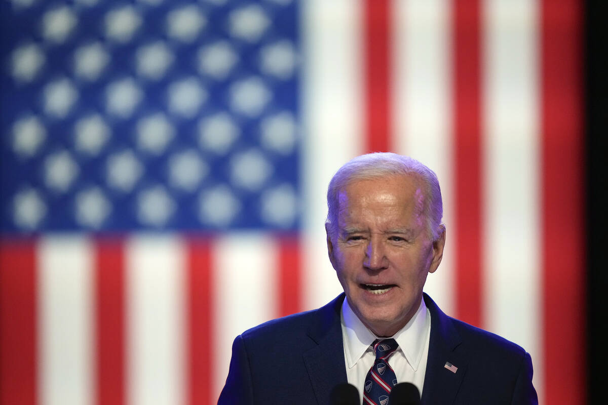 President Joe Biden speaks in Blue Bell, Pa., Friday, Jan. 5, 2024. (AP Photo/Matt Rourke)