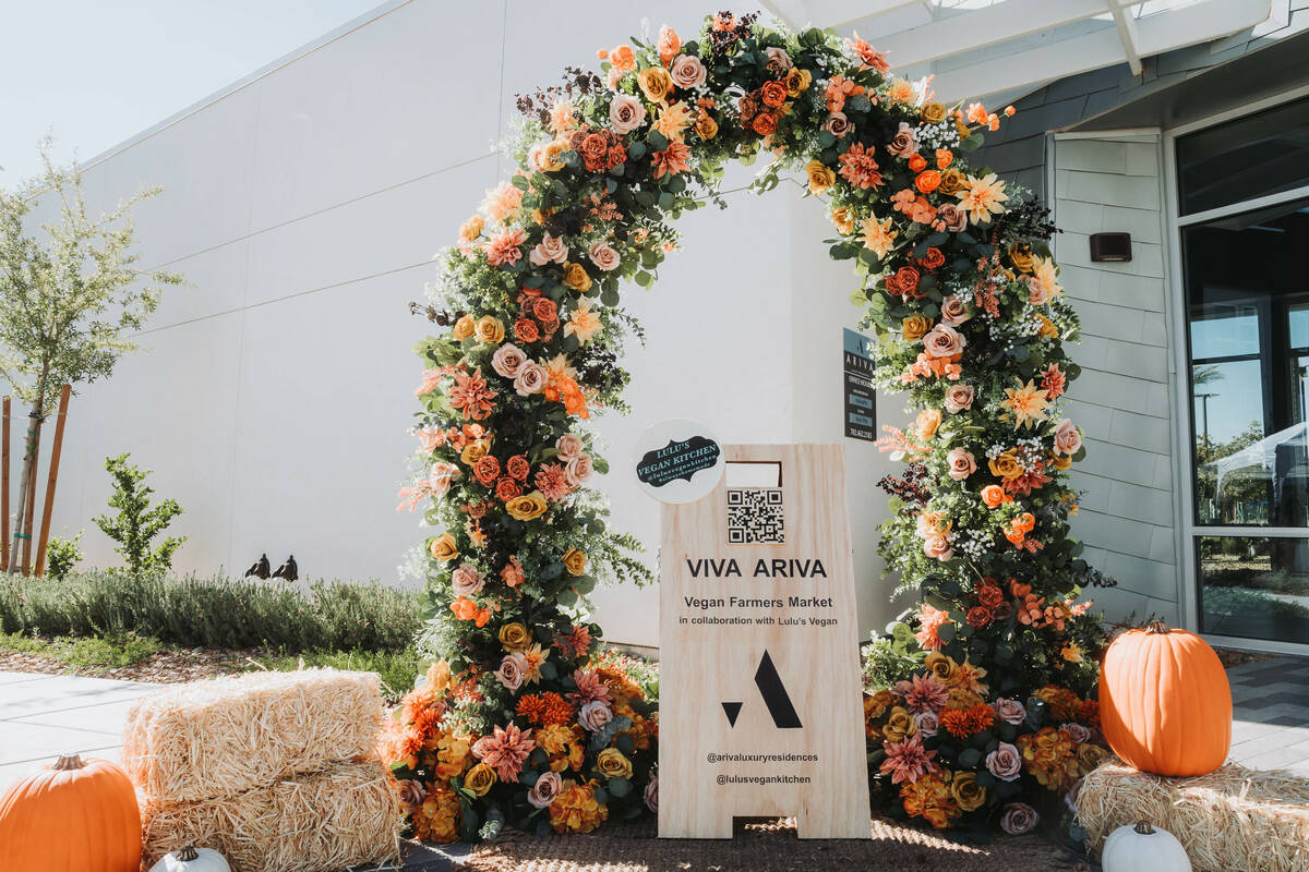 Ariva Luxury Residences in southwest Las Vegas is presenting a vegan farmers market on Jan. 14, ...