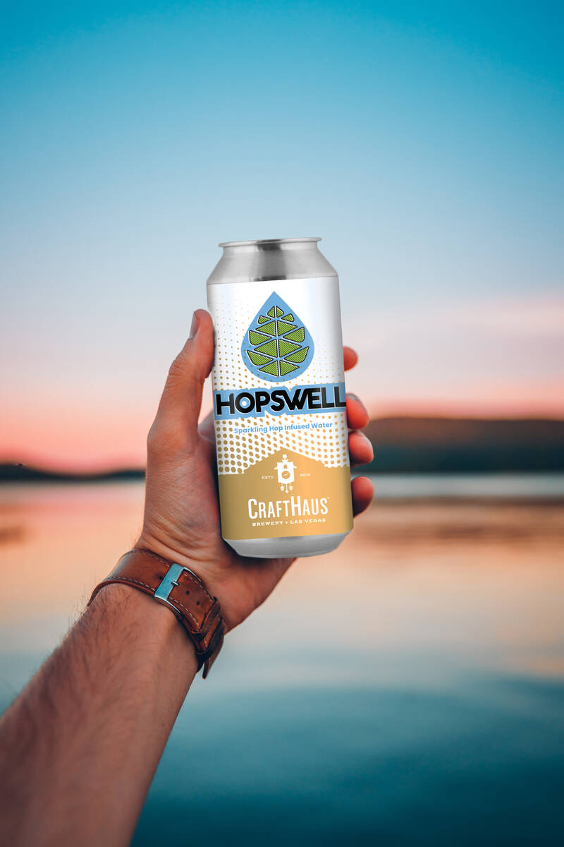 HopSwell, a sparkling hop-infused water from CraftHaus Brewery of Las Vegas. (CraftHaus Brewery)