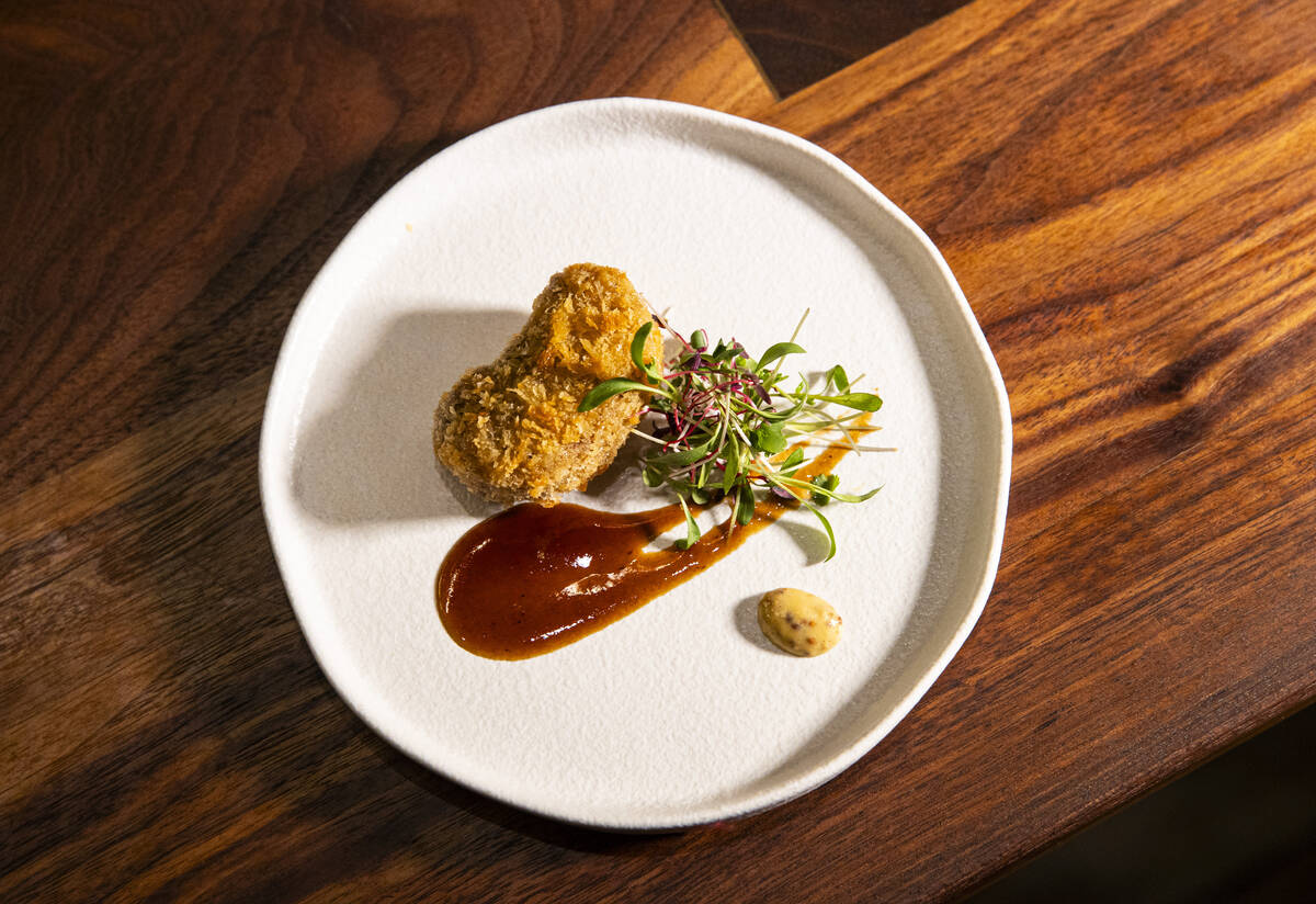 Iberico Katsu is pictured at Casa de Raku, a tapas bar, on Tuesday, Jan. 9, 2024, in Las Vegas. ...