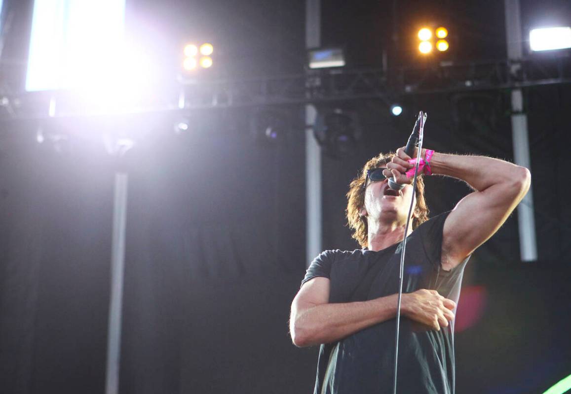 Stephan Jenkins of Third Eye Blind performs during the Life is Beautiful music and arts festiva ...