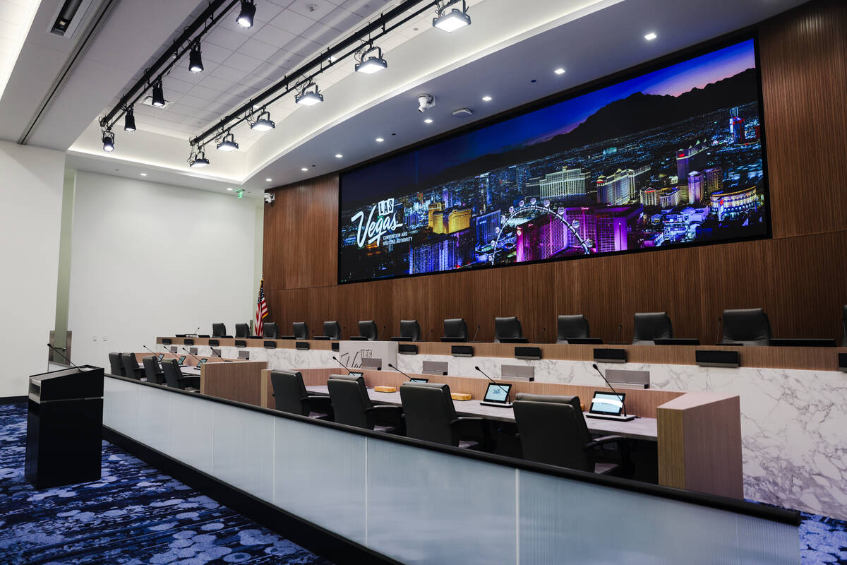 The new board room for the Las Vegas Convention and Visitors Authority inside the Las Vegas Con ...