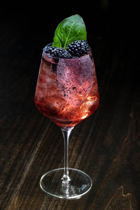 A Blackberry Basil Spritz from Early Birds, a breakfast spot planned to open in March 2024 in s ...