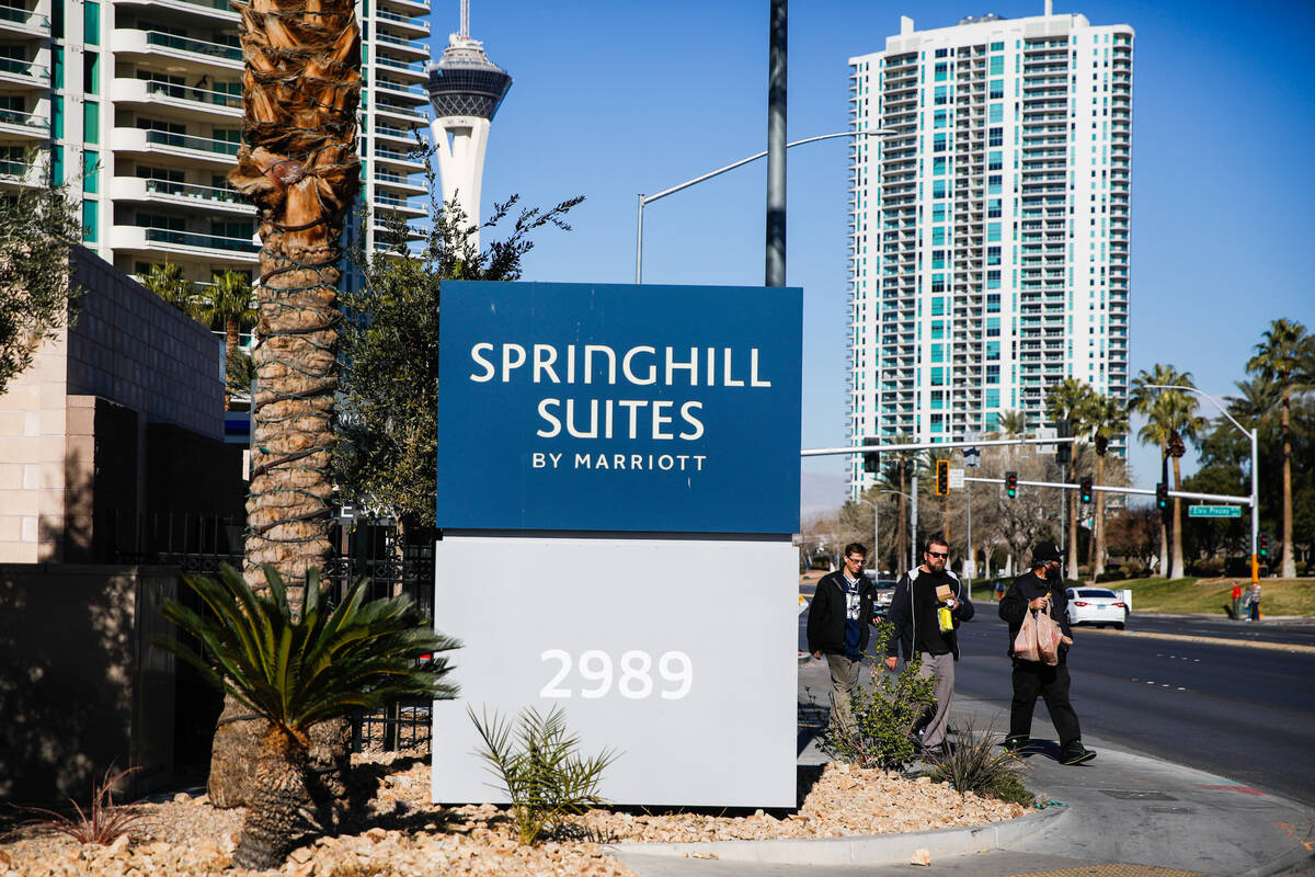 SpringHill Suites Las Vegas as seen on Sunday, Jan. 14, 2024 in Las Vegas. (Daniel Pearson/Las ...