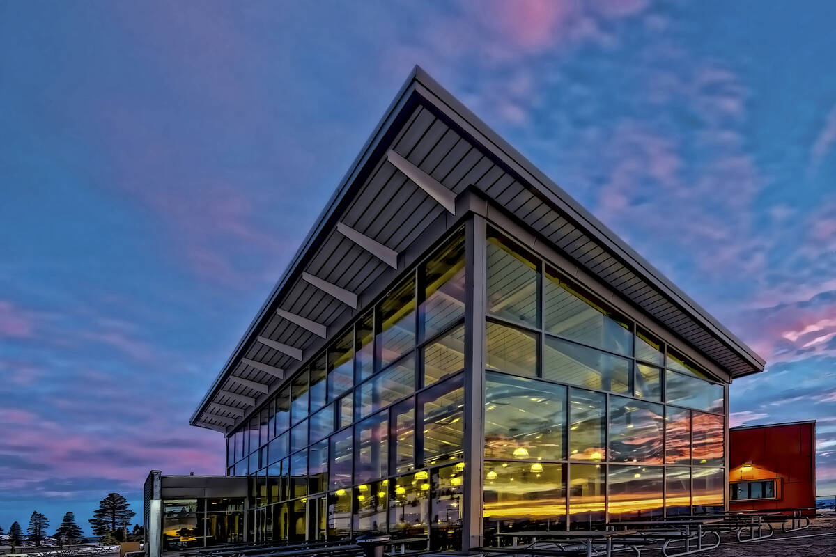 Winters Creek Lodge shown at sunrise. (Maria Coulson)