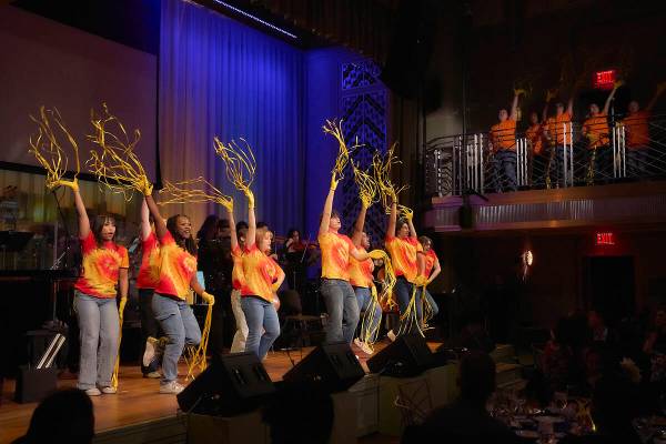 A dance troupe from Las Vegas Academy performs during the Nevada School of the Arts Dream Gala ...