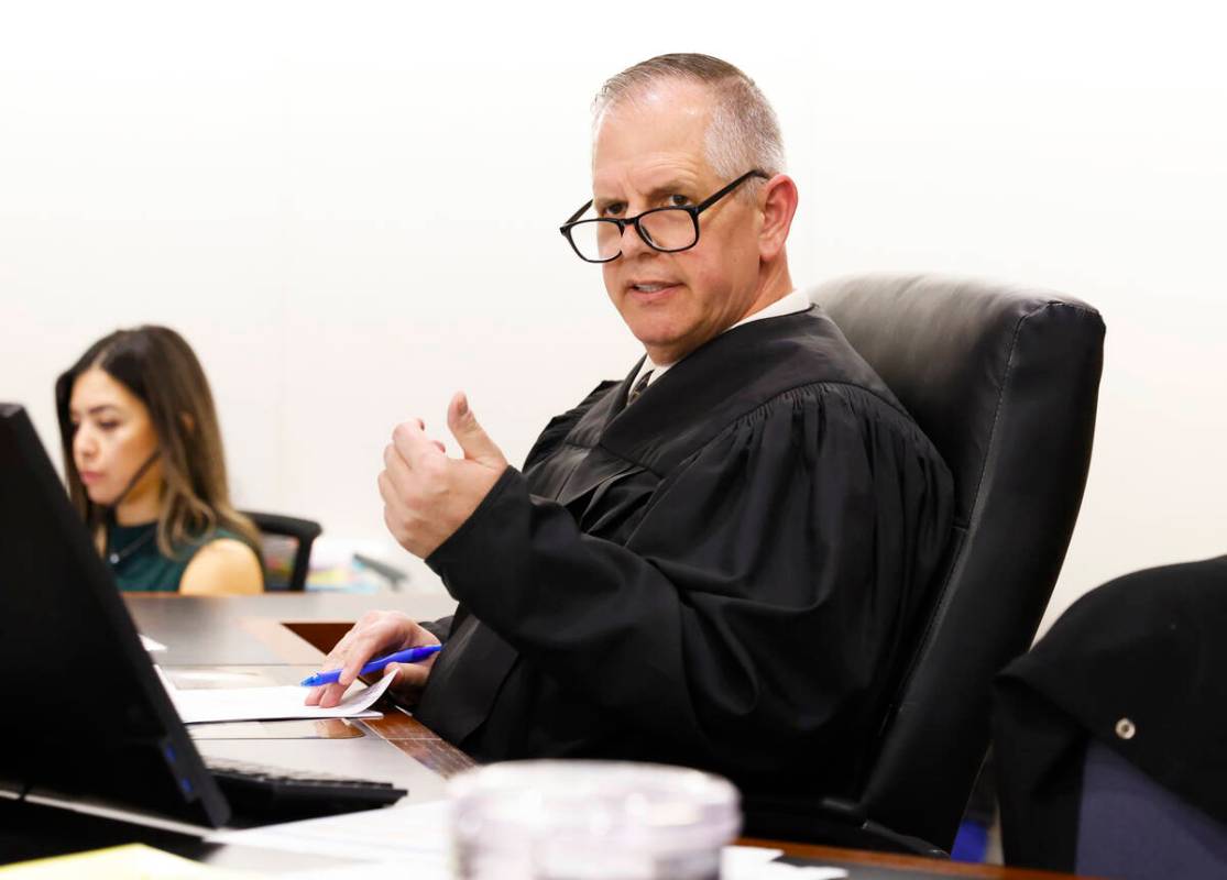 Judge Jerry Wiese II, presides over Robert Telles', a former Clark County Public Administrator, ...