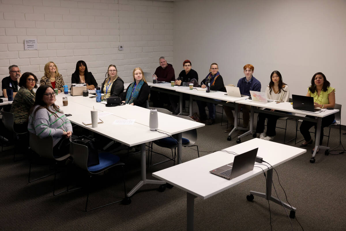 Students, educators and representatives of mental health nonprofits participate in a youth ment ...