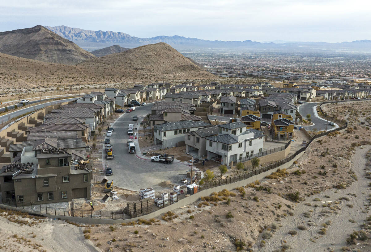 Construction is underway for a new housing development at Crested Canyon community in the weste ...