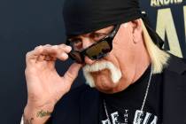 Professional wrestler Hulk Hogan poses for photographers on March 29, 2018, in Los Angeles. The ...