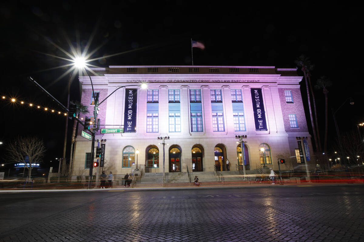 The Mob Museum is seen, Friday, Feb. 11, 2022, in Las Vegas. (Chitose Suzuki / Las Vegas Review ...