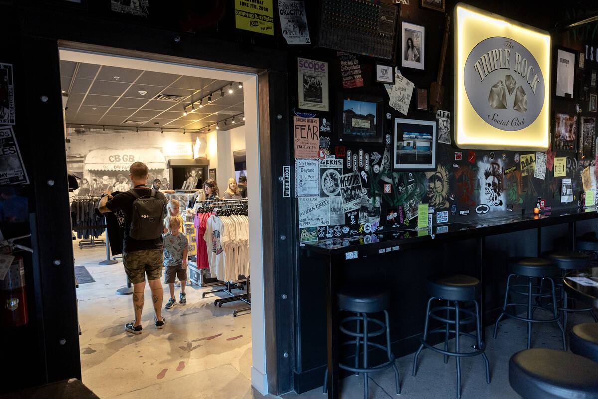 The Triple Down bar adjoins with the gift shop in The Punk Rock Museum on Thursday, July 6, 202 ...