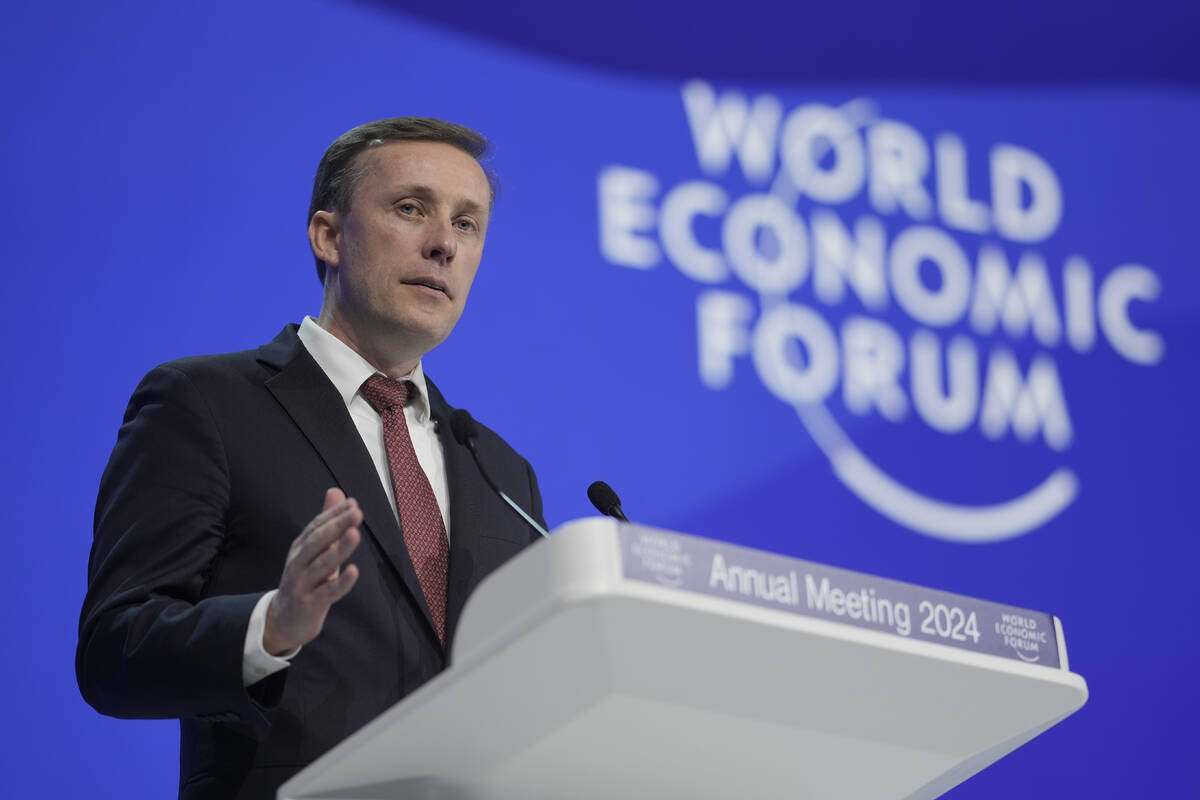 Jake Sullivan, U.S. National Security Advisor speaks during the Annual Meeting of World Economi ...