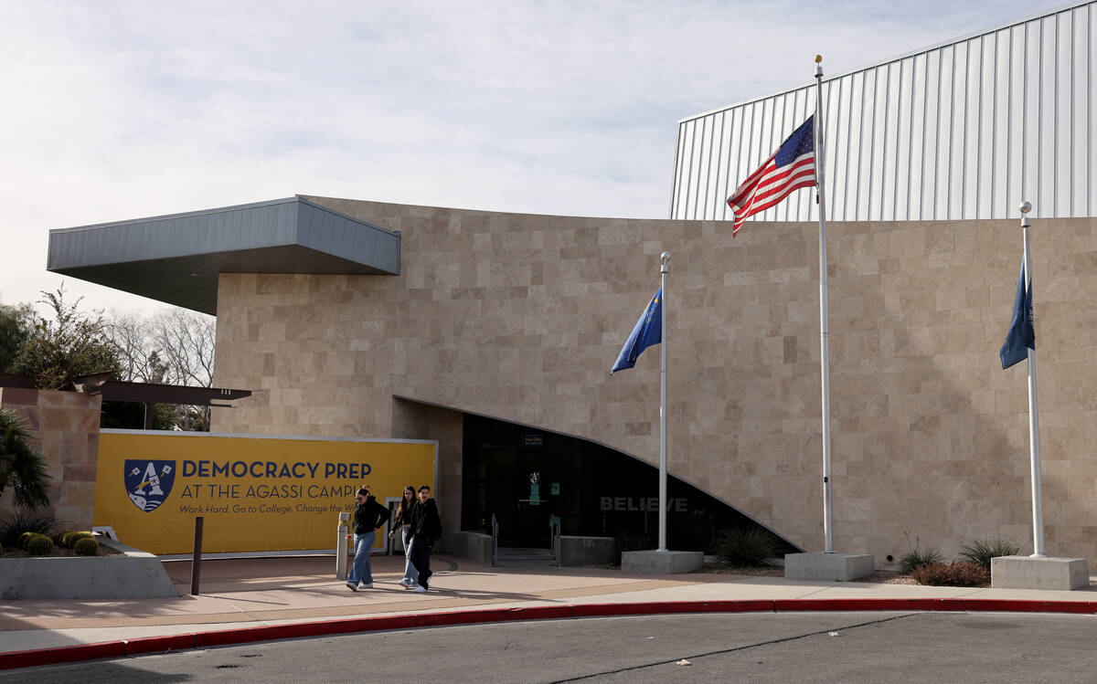 Democracy Prep at the Agassi Campus is shown in Las Vegas on Wednesday, Jan. 17, 2024. The pub ...