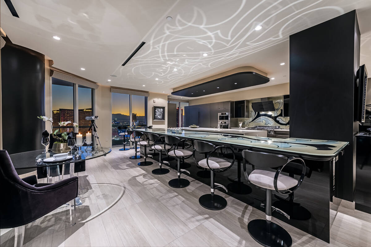 One of two kitchens in the $8 million Turnberry Place penthouse. (Award Realty)