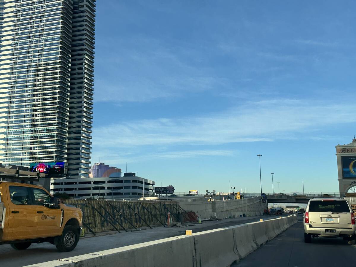 The Harmon Avenue half interchange, as seen here on Jan. 10, 2024, will open to traffic Jan. 26 ...