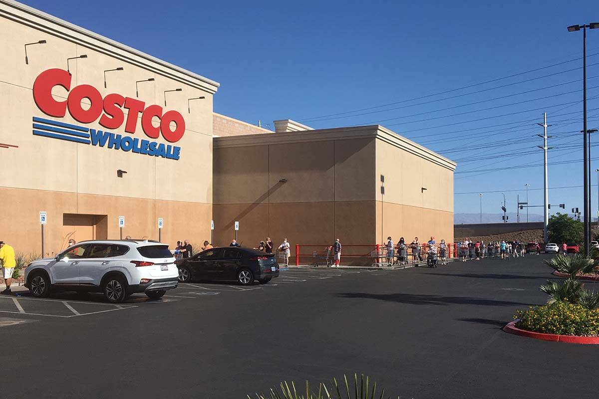 The Costco store on Marks Street in Henderson is seen on Monday, May 4, 2020. Another Costco co ...