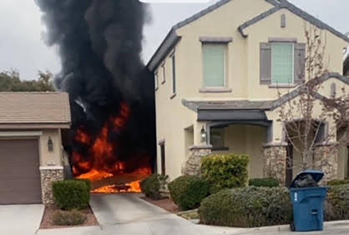 A garage fire at 2139 Lone Desert St., caused up to $250,000 in damage on Friday, Jan. 19, 2024 ...