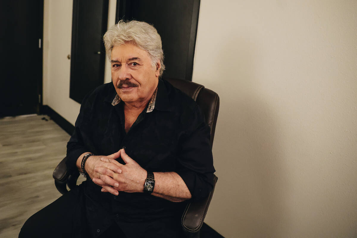 Tony Orlando sits for a portrait inside of his South Point Showroom dressing room before his la ...