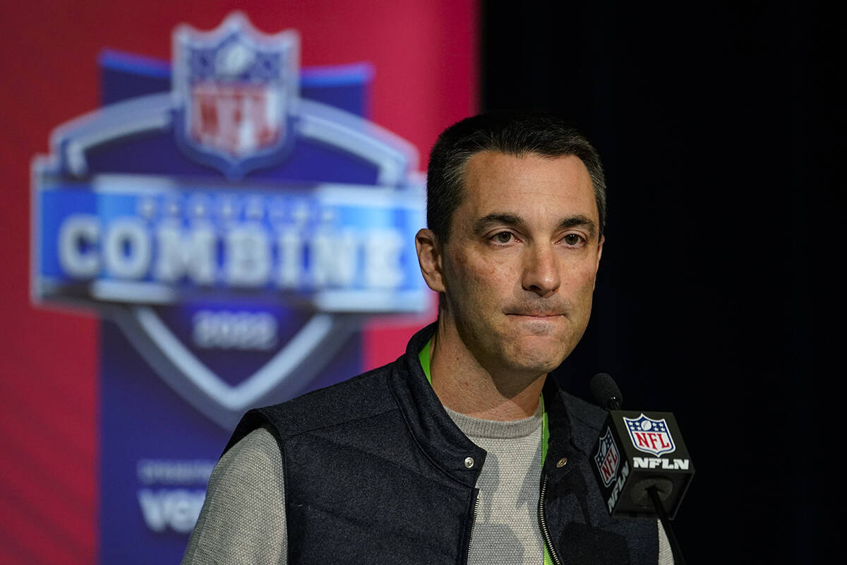 FILE - Los Angeles Chargers general manager Tom Telesco speaks during a press conference at the ...