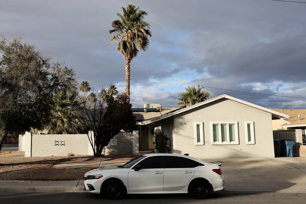 A home near Oakey Boulevard and Rancho Drive in Las Vegas is shown Tuesday, Jan. 23, 2024. The ...