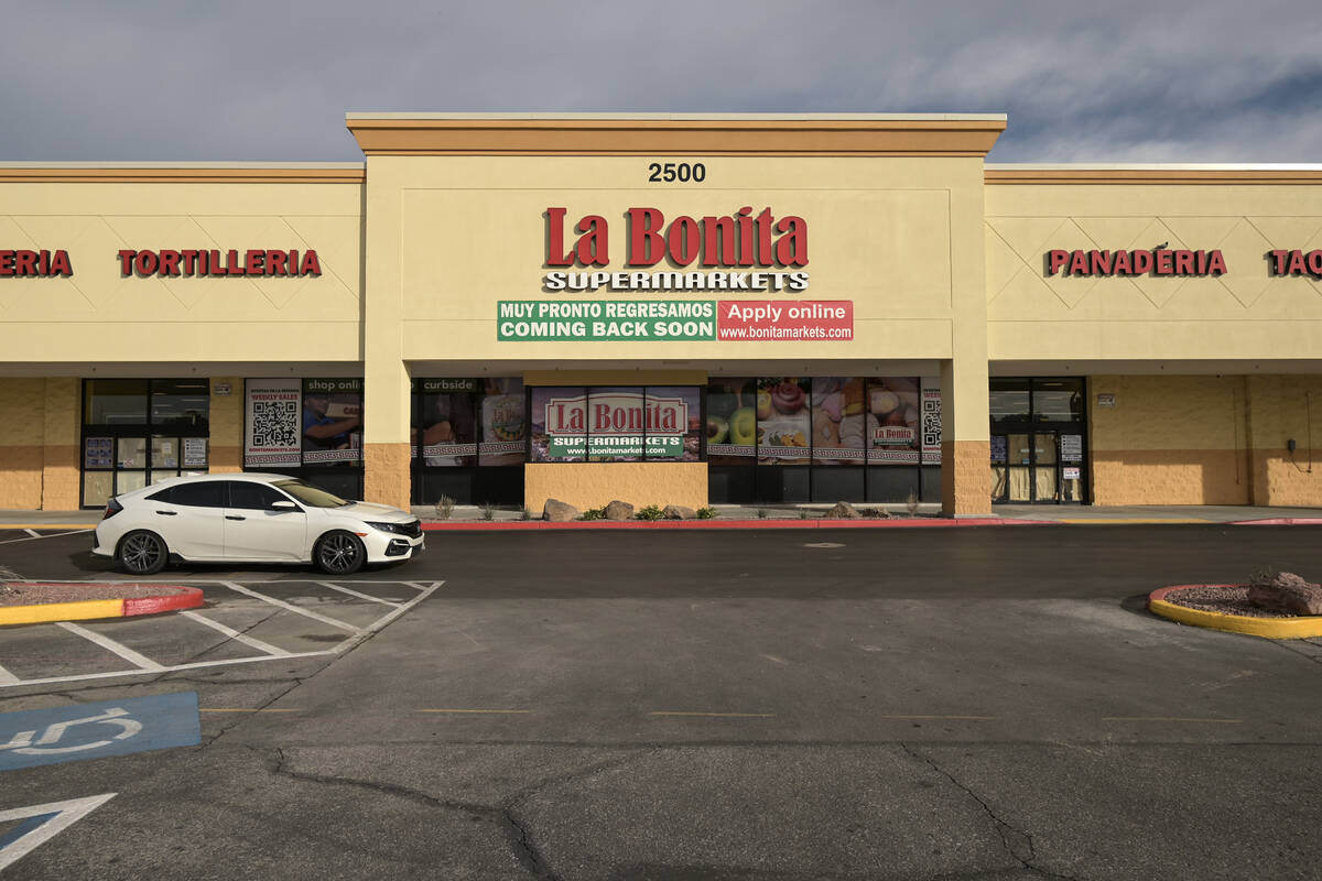 The La Bonita supermarket located in the Francisco Center at Desert Inn Road and Eastern Avenue ...