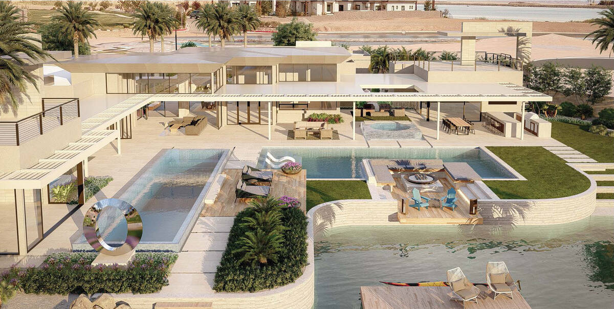 Designs for a custom home in Lake Las Vegas. (MRJ Architects)