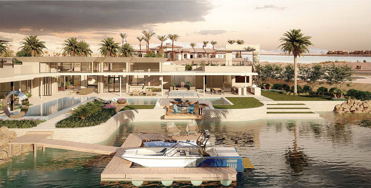 This artist's rendering shows what a custom home in Lake Las Vegas might look like. (MRJ Archit ...