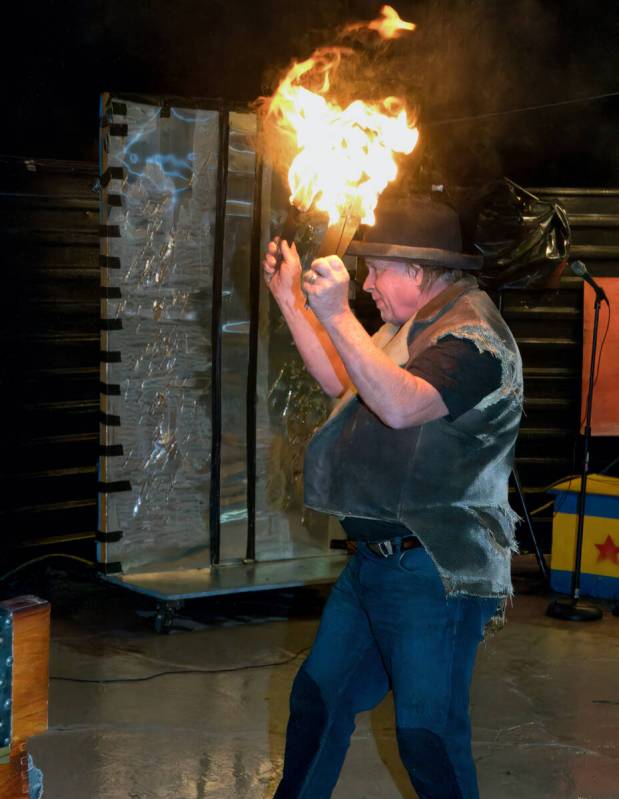 Ray Wold, The Man of Fire, is shown at the opening of Ray's Comedy World entertainment venue on ...