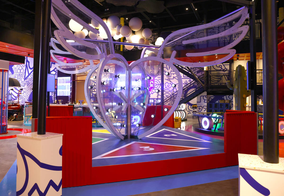High Five game is seen at Play Playground, a colorful interactive non-gaming venue, is seen at ...