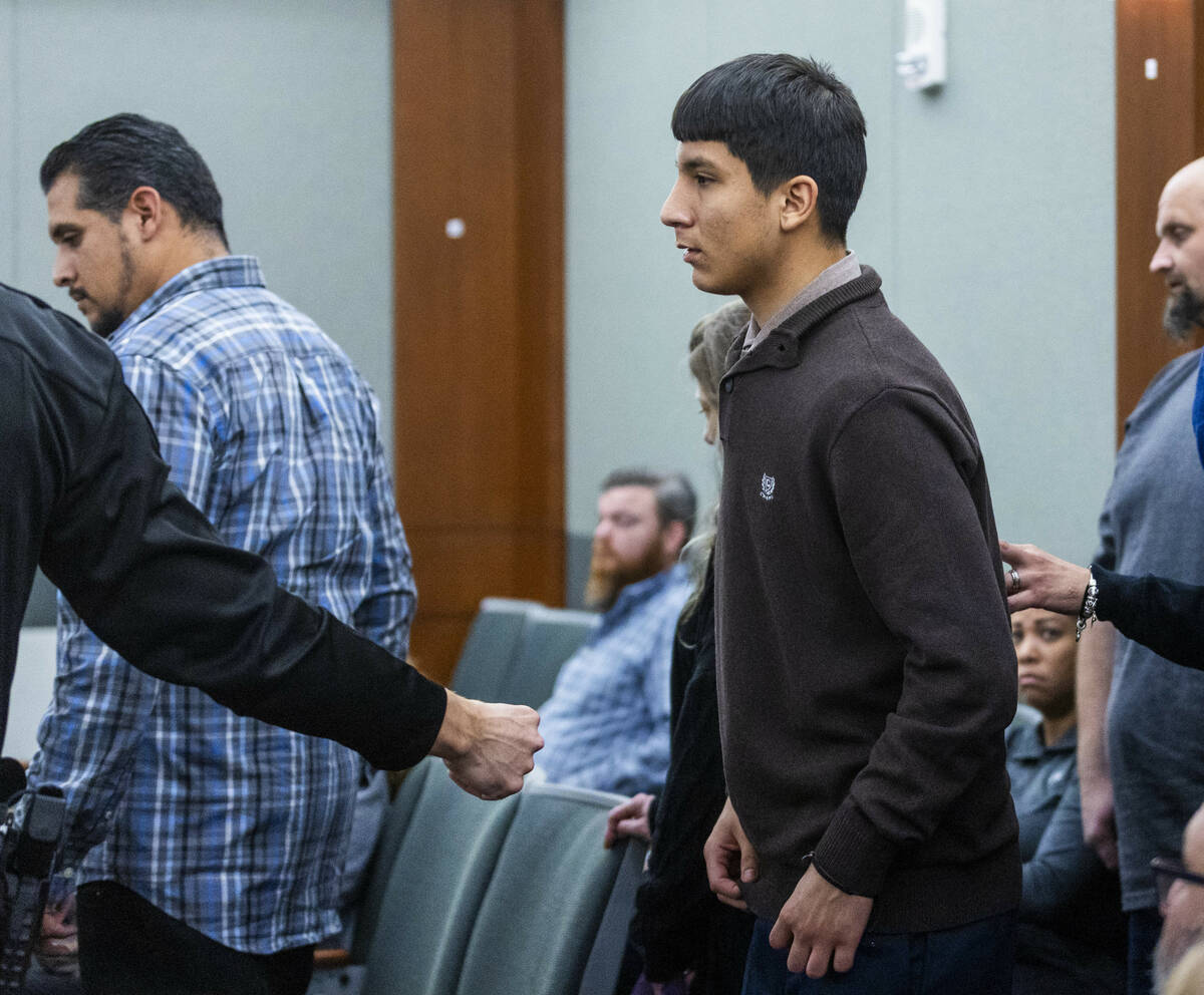 Defendant Damien Hernandez enters the courtroom in the Rancho High beating and death of Jonatha ...