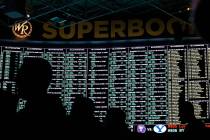 The menu of Super Bowl props is on display at the Westgate SuperBook, Thursday, Feb. 2, 2023, i ...