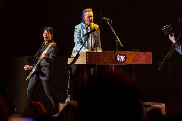 Lawrence Gowan of Styx is shown at the band's return to The Venetian Theatre on Friday, Jan. 27 ...