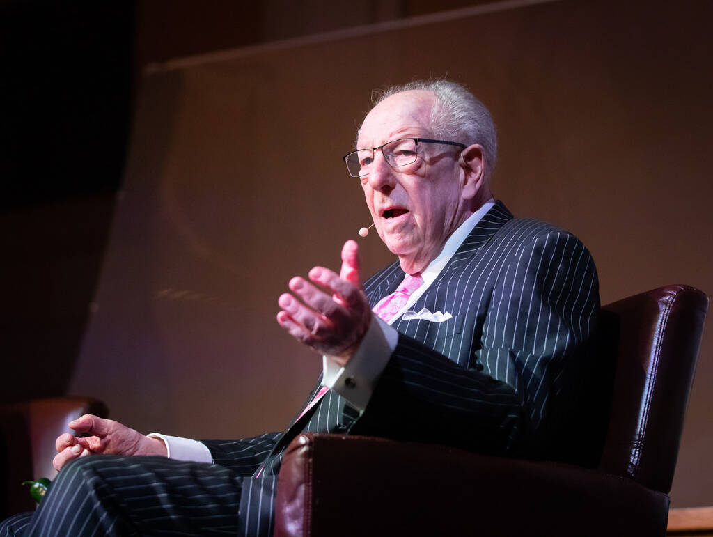 Former Las Vegas Mayor Oscar Goodman, star of season 3 of the podcast "Mobbed Up: The Fight for ...