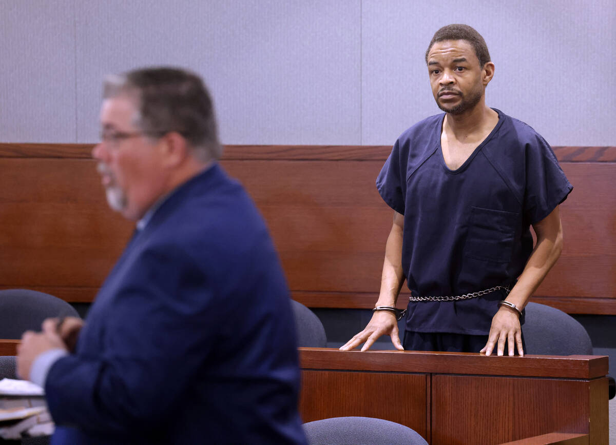 Jemarcus Williams, accused of a DUI crash that killed two Nevada Highway Patrol troopers, right ...