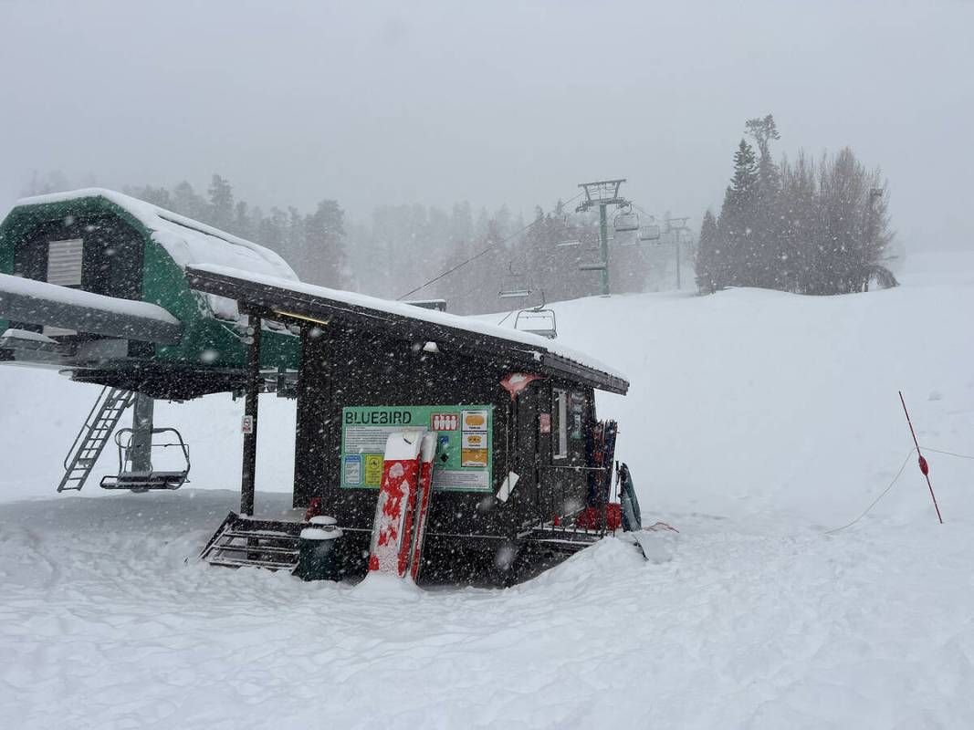 Up to 16 inches of snow is forecast for the Spring Mountains from Thursday through Friday, Feb. ...