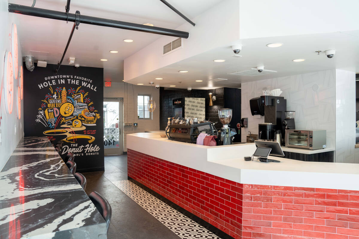 The interior of The Donut Hole, which is open as of early 2024 in downtown Las Vegas. (Carl's D ...