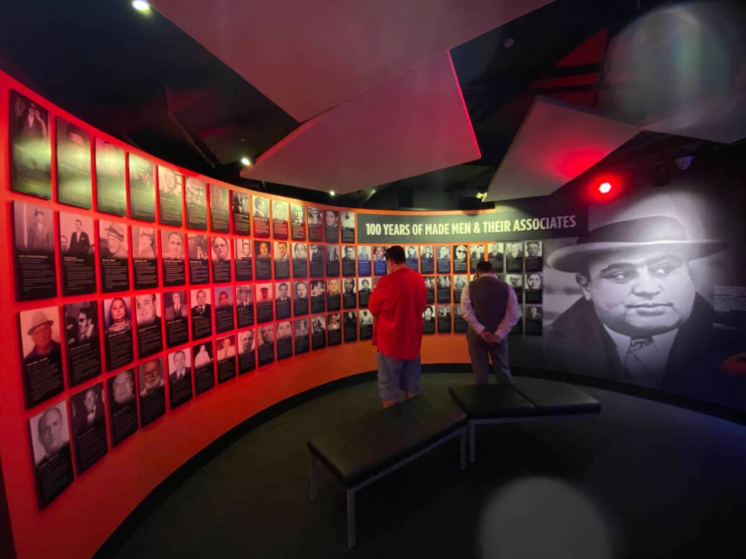 Visitors view one of the many displays at The Mob Museum on Kefauver Day, an annual free admiss ...