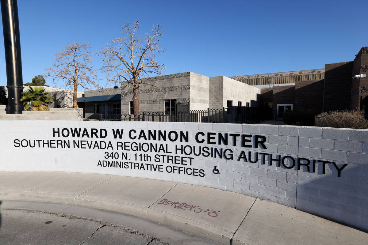 The Southern Nevada Regional Housing Authority's offices in Las Vegas, seen Wednesday, Jan. 31, ...