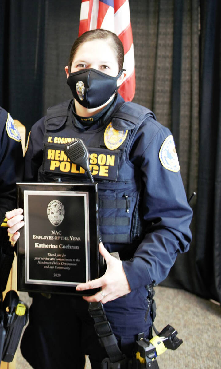 A photo from the Henderson Police Department’s social media showing officer Katherine Cochran.