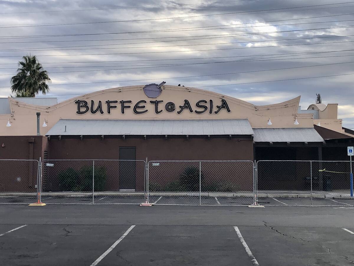 The longtime Buffet @ Asia on South Eastern Avenue and East Flamingo Road is shown closed on Fe ...