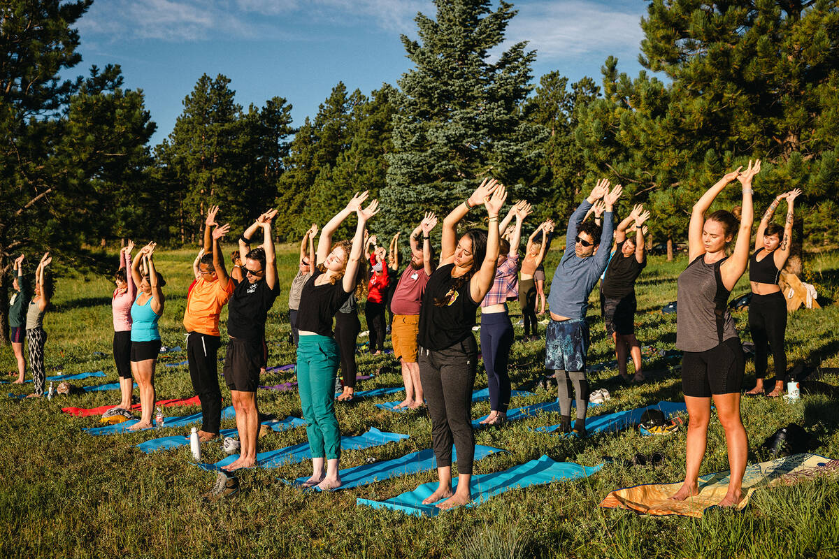 A typical day at an Outwild retreat often begins with a yoga session. (Eliza Earle)