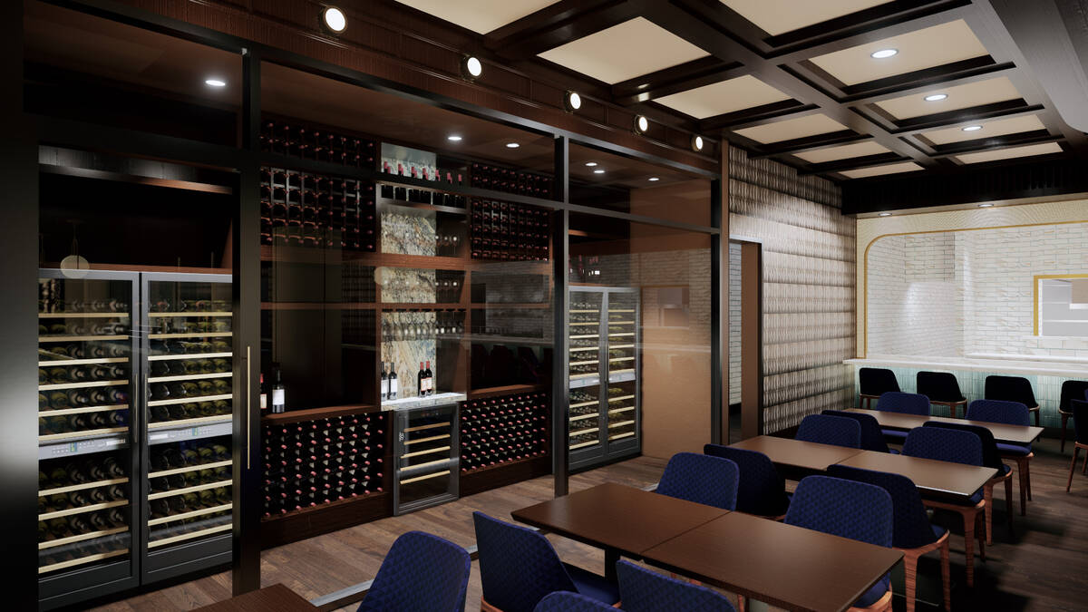 A rendering of the interior of Emmitt's Las Vegas, a restaurant, on the Strip, from football le ...