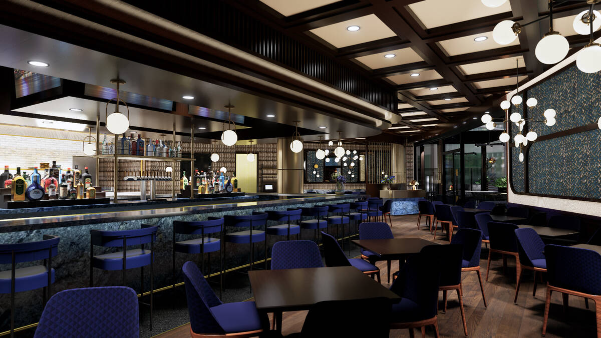 A rendering of the interior of Emmitt's Las Vegas, a restaurant, on the Strip, from football le ...