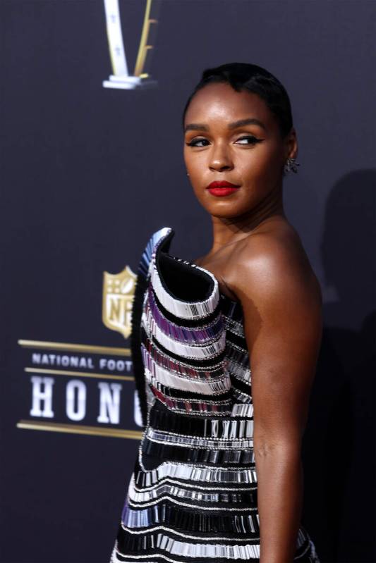 Janelle Monàe poses on the red carpet before the annual NFL Honors awards show at Resorts ...