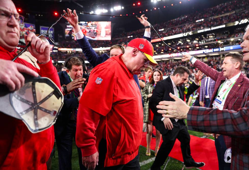 Kansas City Chiefs head coach Andy Reid after winning Super Bowl 58 in overtime against the San ...