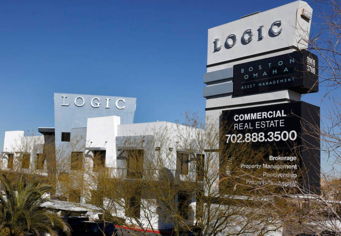 Logic Commercial Real Estate's office, with signage for Boston Omaha Asset Management, is seen ...
