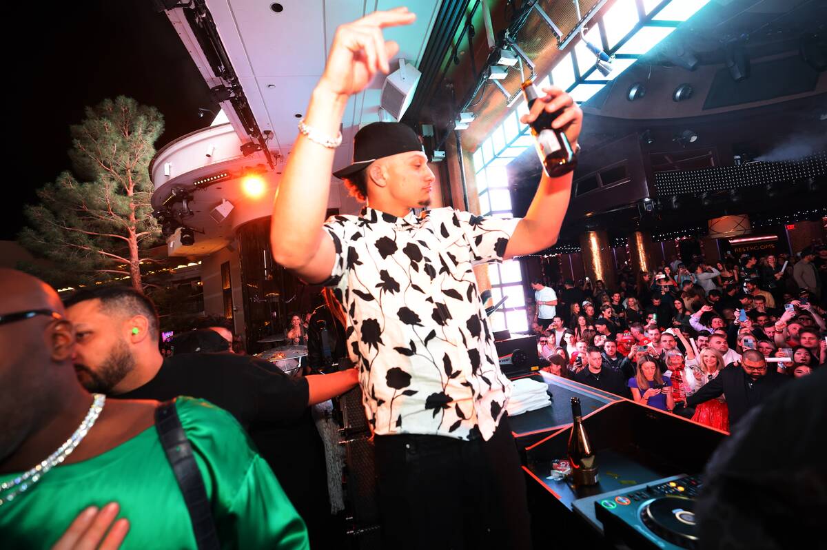 Patrick Mahomes celebrates his big game win with after-party at XS Nightclub inside Wynn Las Ve ...