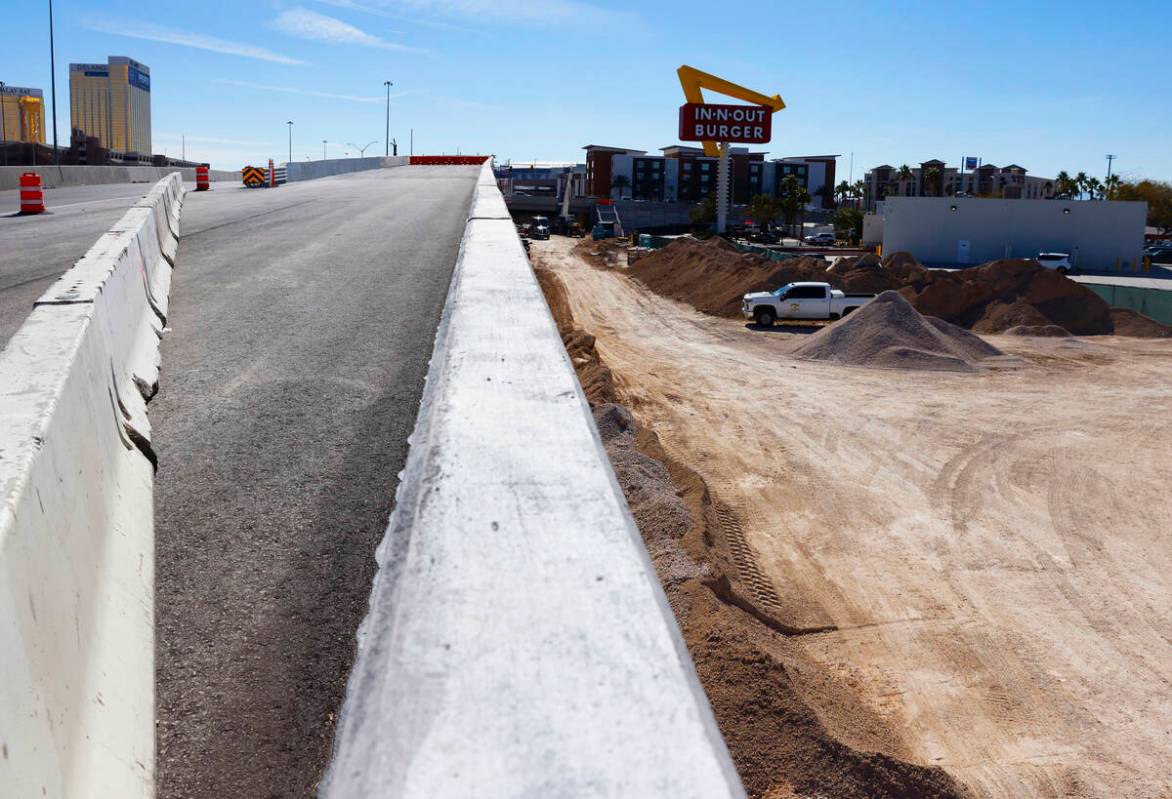 Construction is underway on Interstate 15 near Tropicana Avenue, as part of the Interstate 15-T ...