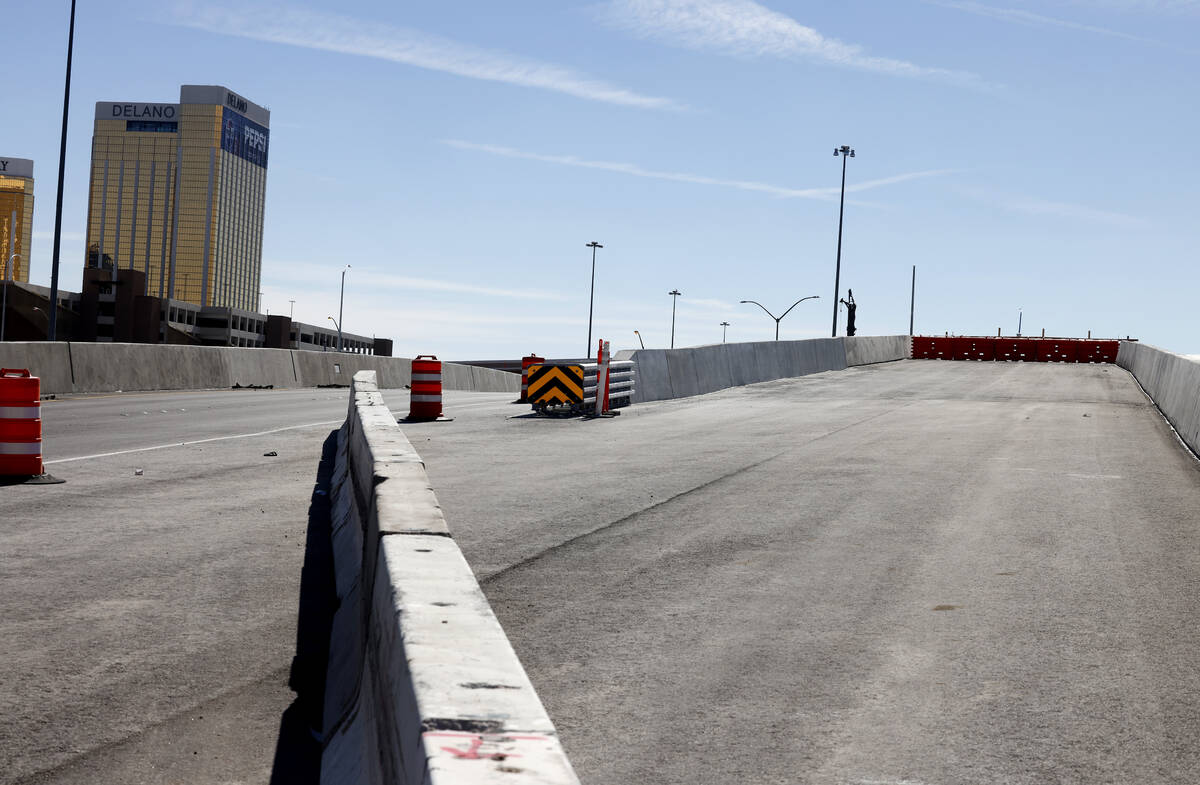 Construction is underway on Interstate 15 near Tropicana Avenue, as part of the Interstate 15-T ...